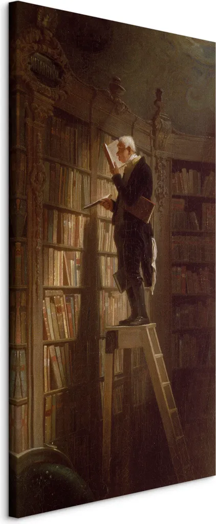Offerta Quadro Tela 60x120 Il Topo di Biblioteca - Decorazione Parete Low Cost