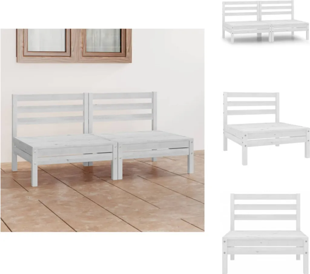 Divanetto vidaXL Bianco in Pino Massiccio | Perfetto per il tuo Terrazzo