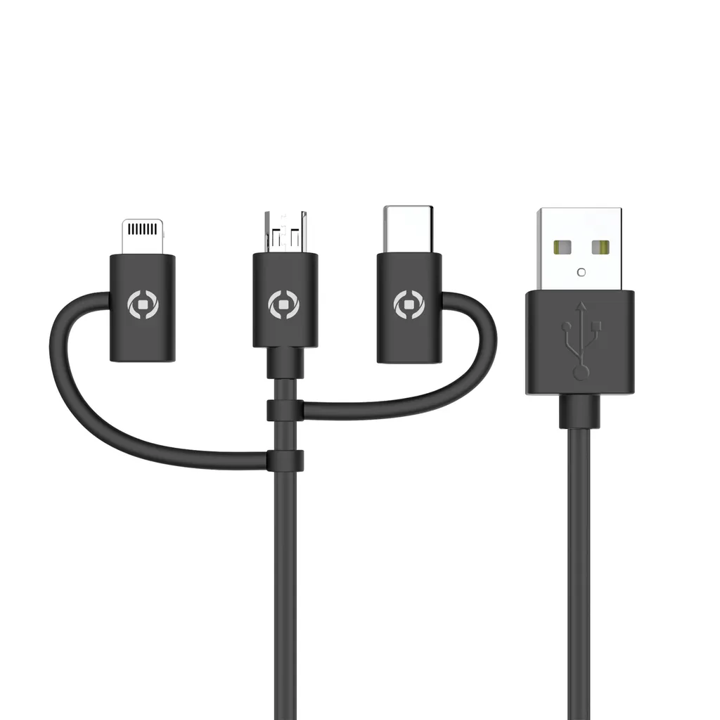 Câble 3-en-1 Micro USB Lightning USB-C 1m pour recharge multi-appareils - 2