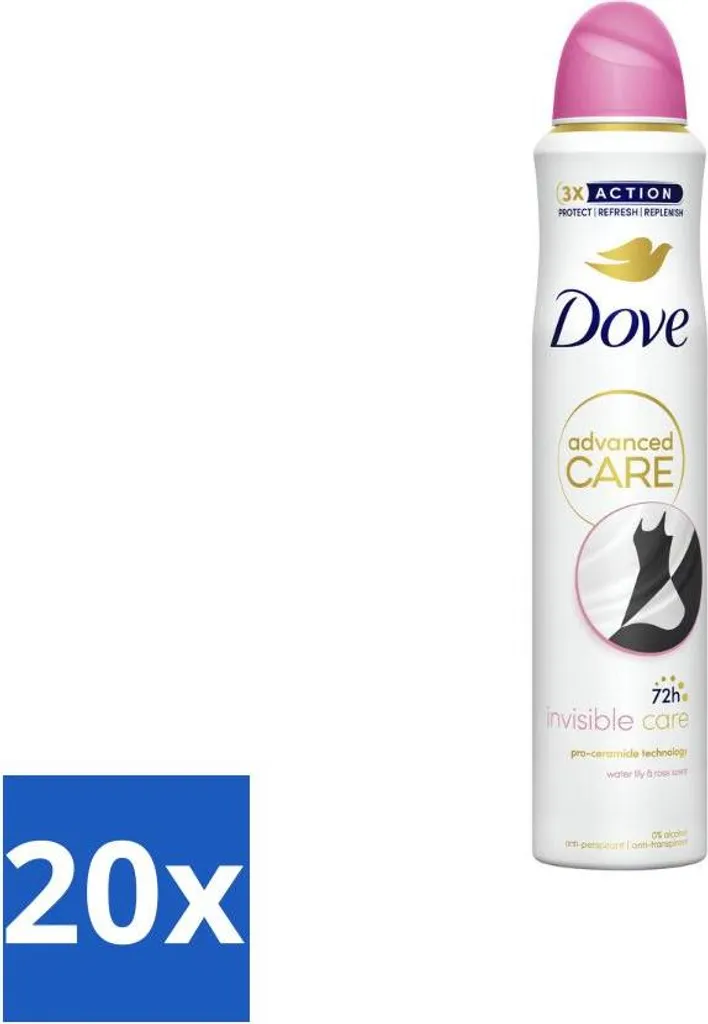 Offerta Dove Deodorante Spray Invisible Care 200ml - Lotto da 20