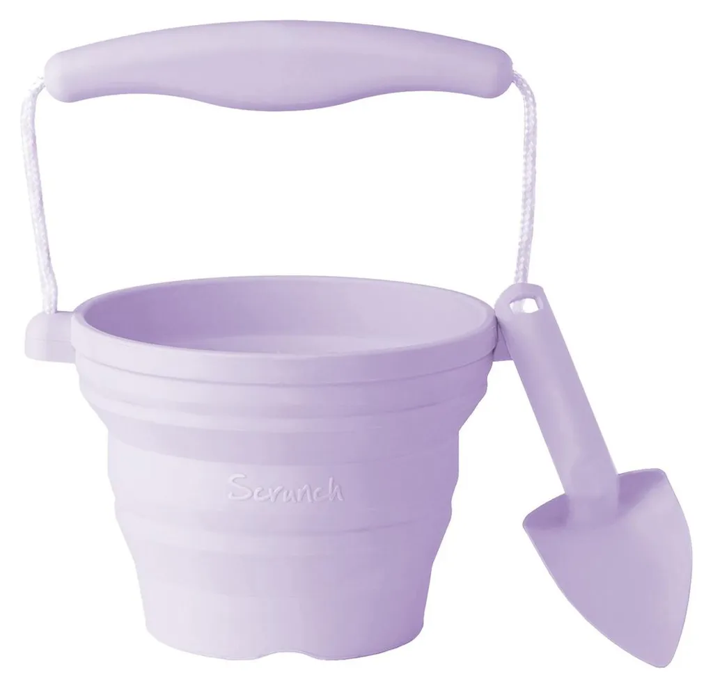 Petite pelle de jardinage enfant Scrunch violette pour jeux de plein air