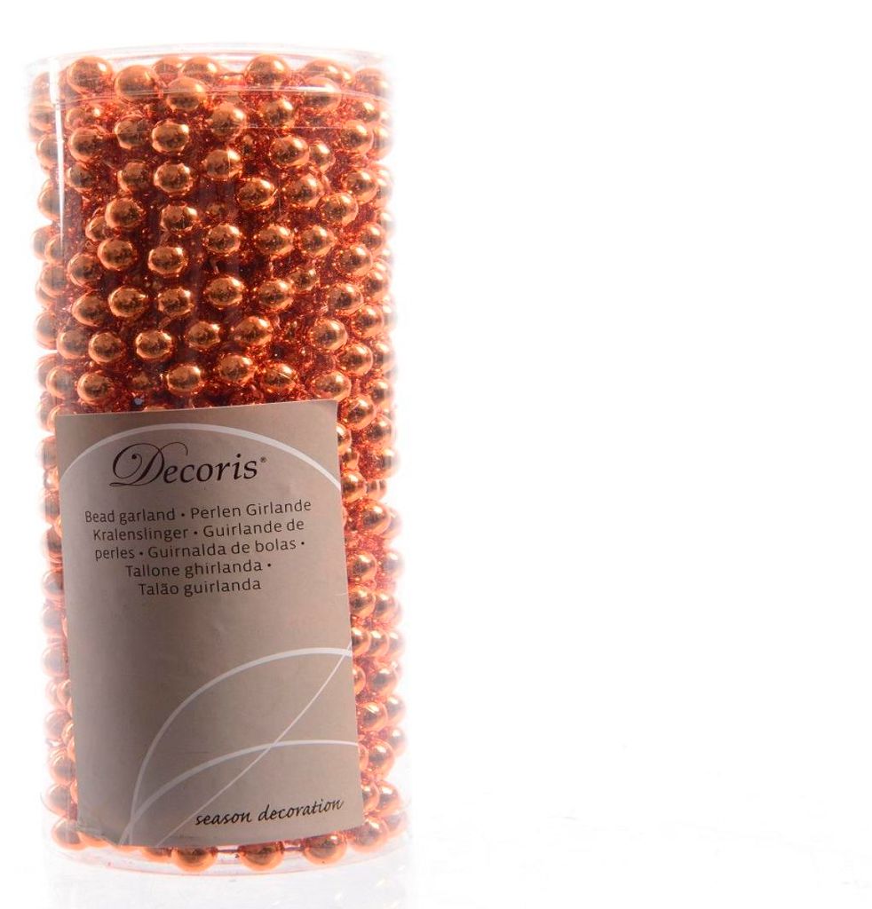 Perlenkette Band Girlande Kunststoff Ø.0,8 cm L.10 m orange Produktbild 