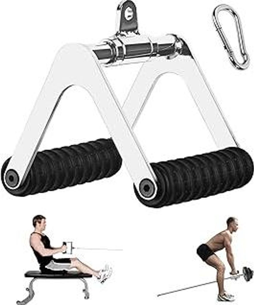 Rudergriff Kabelzug, Latzug Griff Rudergriff für Rudergerät Fitness Trizeps Griff Krafttraining Zubehör Home Gym Equipment für Ruderübungen La...