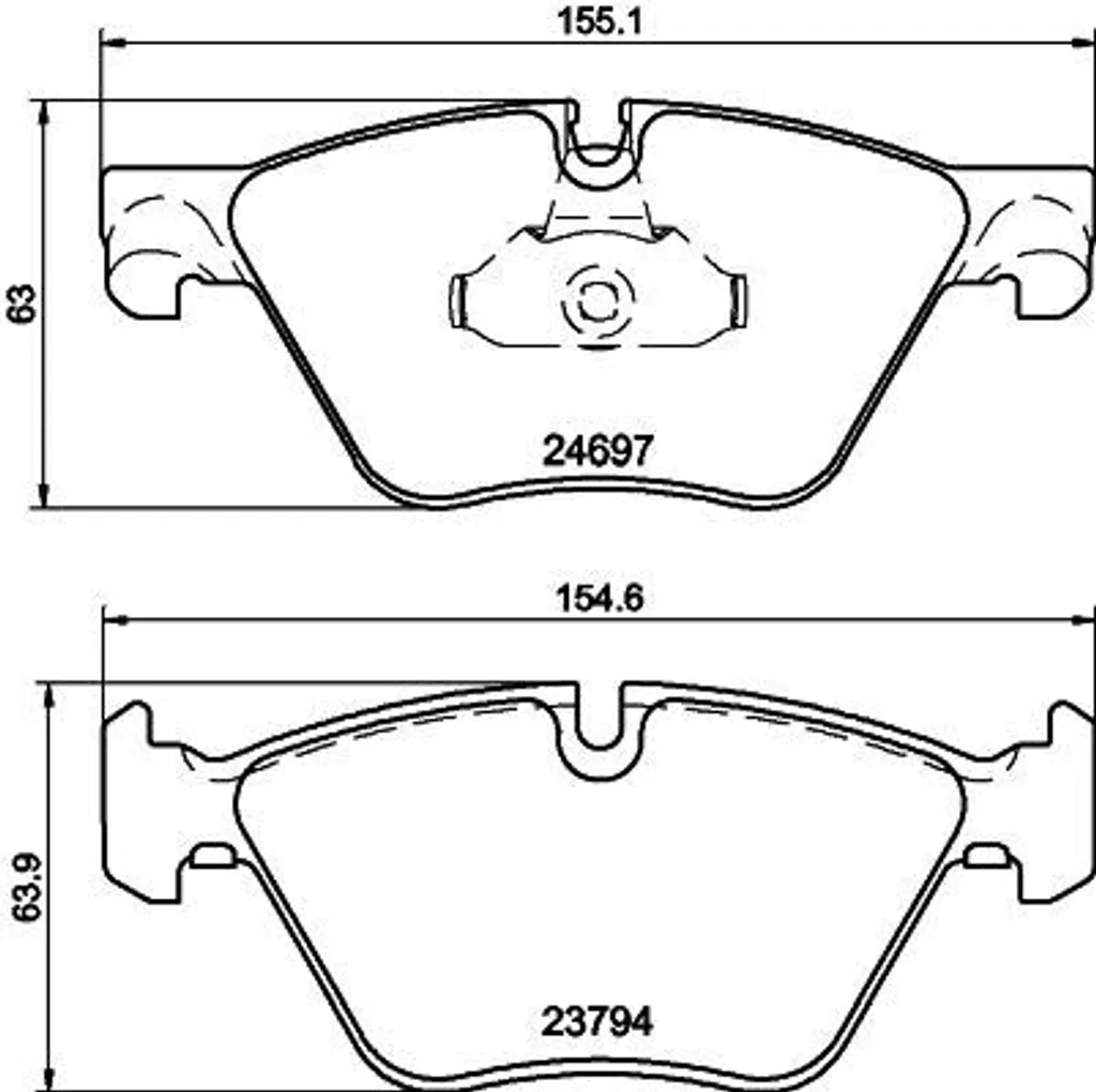 Plaquettes de frein HELLA 8DB 355 014-351 pour BMW Série 5 F10 F11 OE