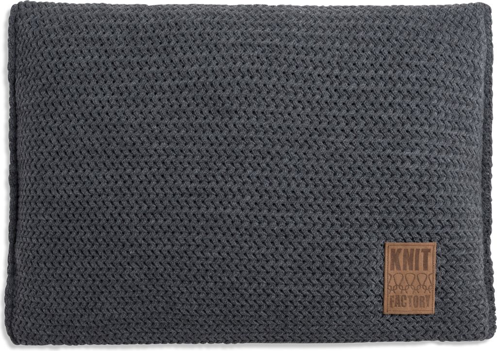 Knit Factory Maxx Kissen - Anthrazit - 60x40 cm