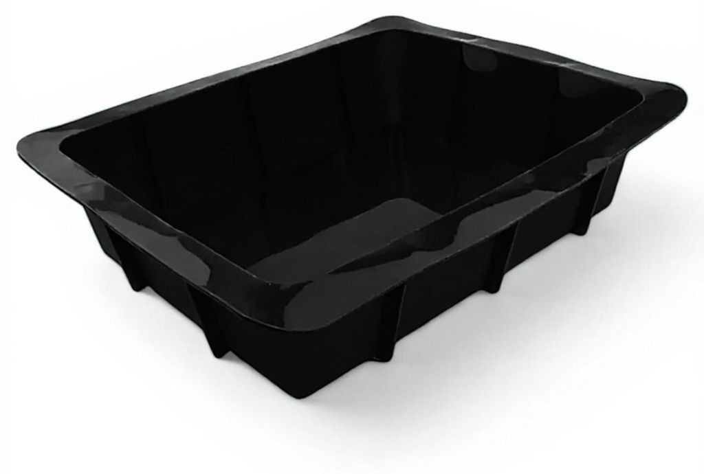 XXL Silikon-Back-/Kochform (schwarz), antihaftbeschichtet, ofen- und gefriergeeignet, 30 x 20 cm, XL-Auflaufform für Heißluftfritteusen, BPA-frei...