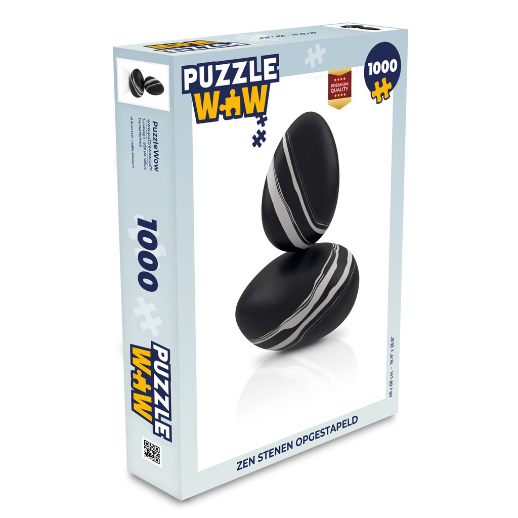 MuchoWow Puzzle 1000 Teile Aufgetürmte Zen-Steine - Spielzeug - Alt und Jung - Spiele - Puzzeln