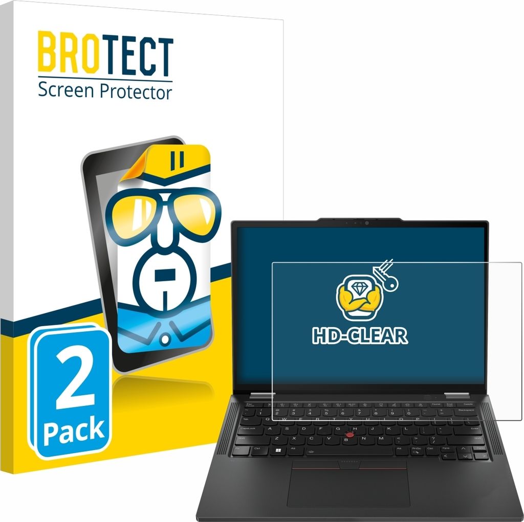 2x Für Lenovo ThinkPad X13 Gen 5 Schutzfolie BROTECT Displayschutz Display Schutz Folie Klar Transparent