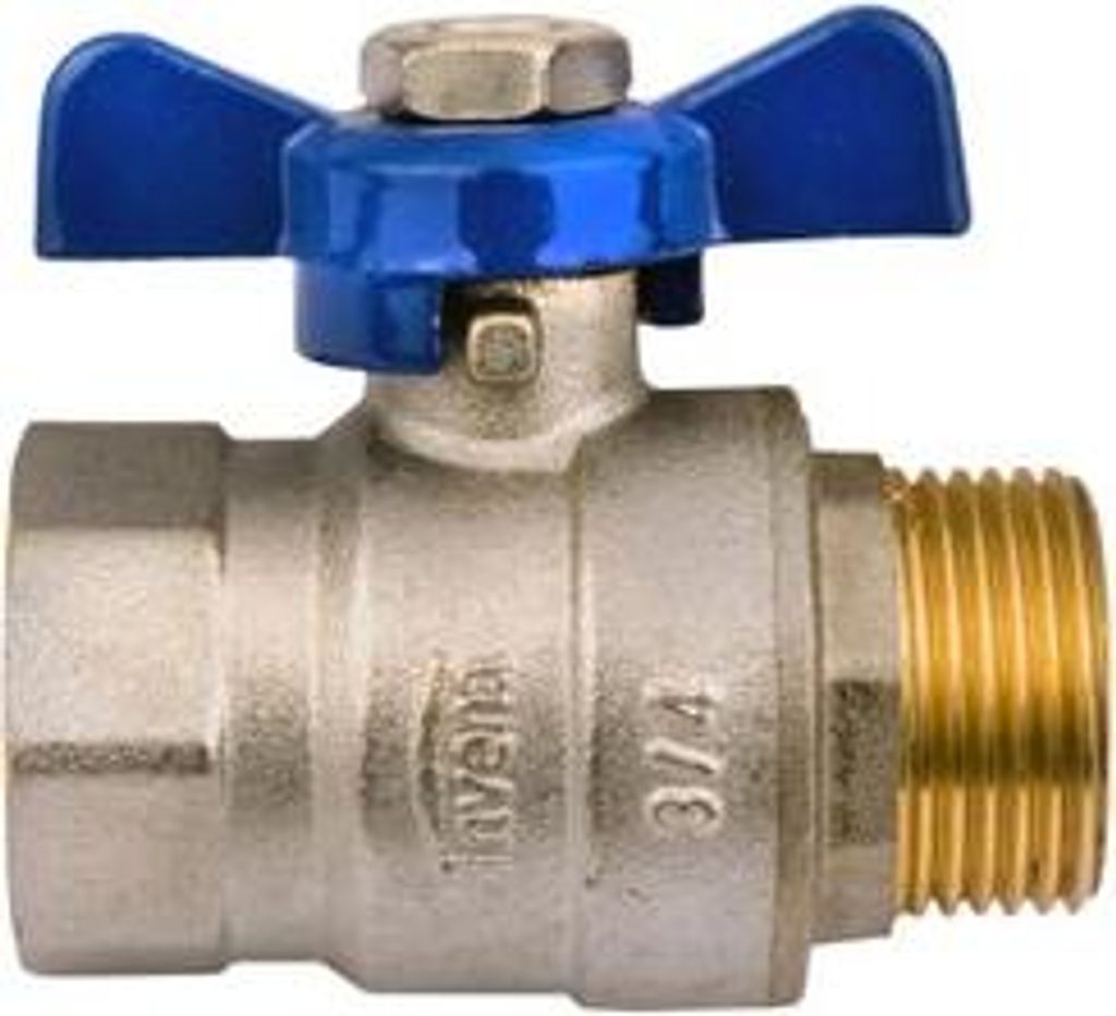 Wasserkugelhahn, Schwer, Voller Durchgang, Mit P.mot.gw.w/Z.3/4' - H/Zk-64-020