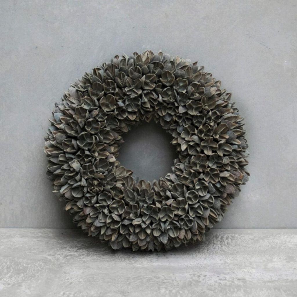 Kranz Bakuli - grey wash: D 20cm Produktbild 