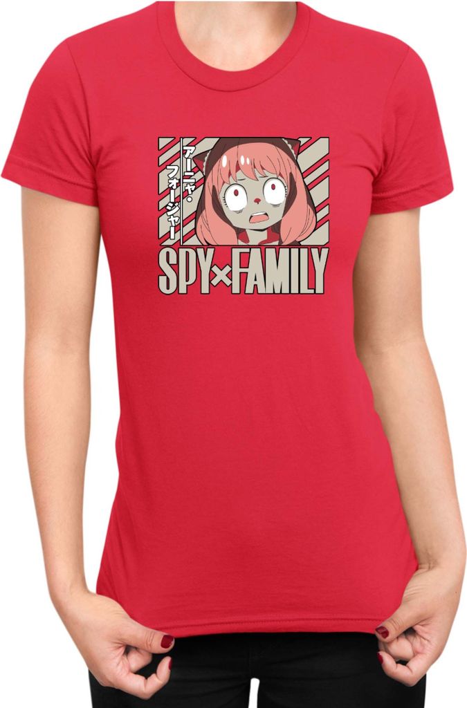 Damen T-Shirt Japan Anime Manga Family Anime X Manga Spy Fan Solo Anya, Lady S / Rot