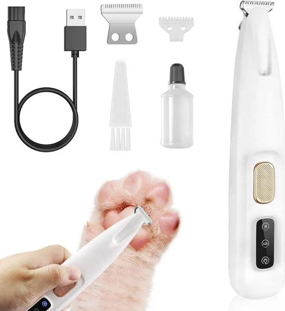 Tondeuse pour coussinets de chien silencieuse contre le stress animal