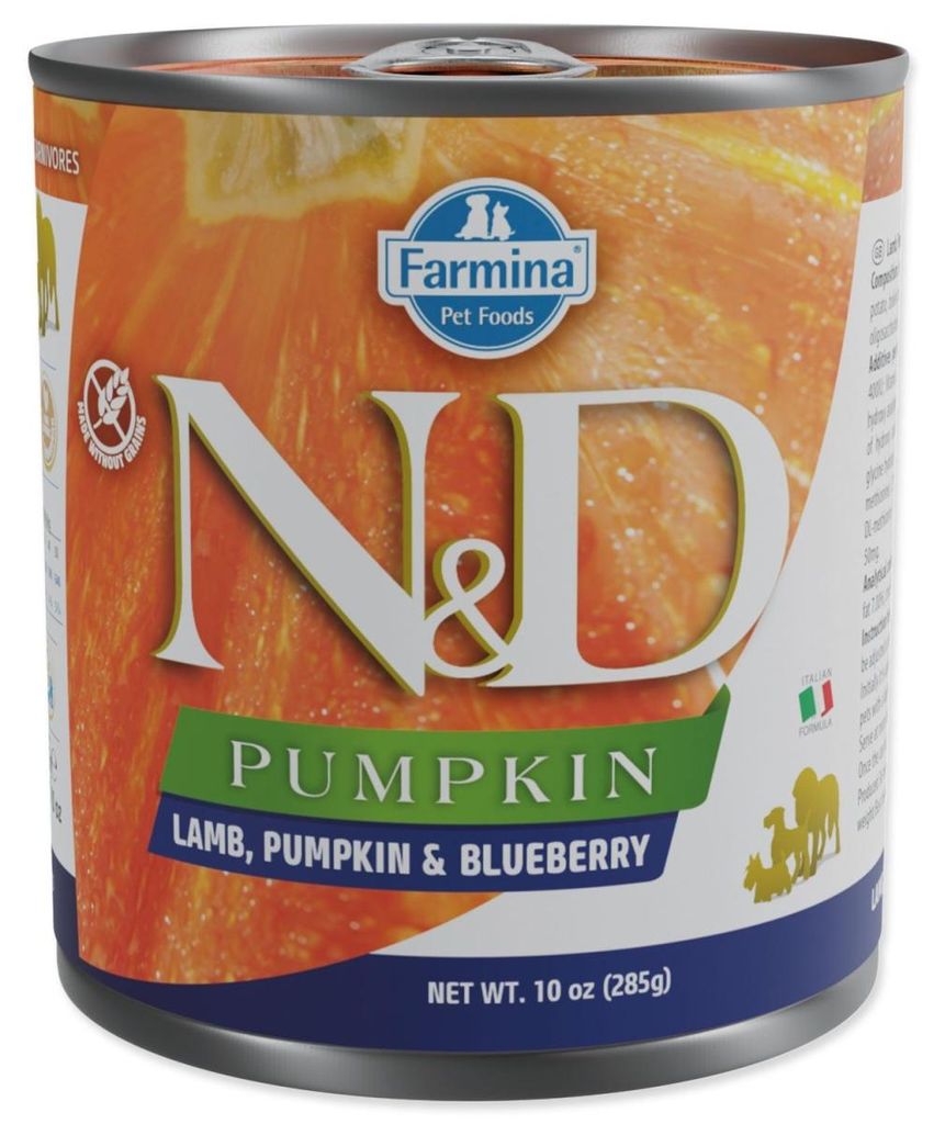 Konzerva N&D Dog Lamb, Pumpkin & Blueberry 285g Image du produit 