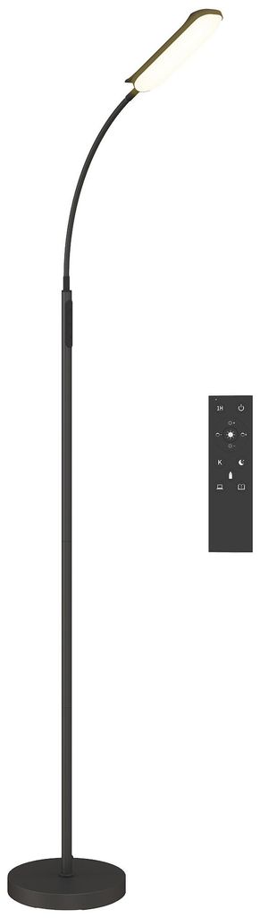 HOMCOM LED stojací lampa s regulací jasu, dálkovým Obrázek produktu 