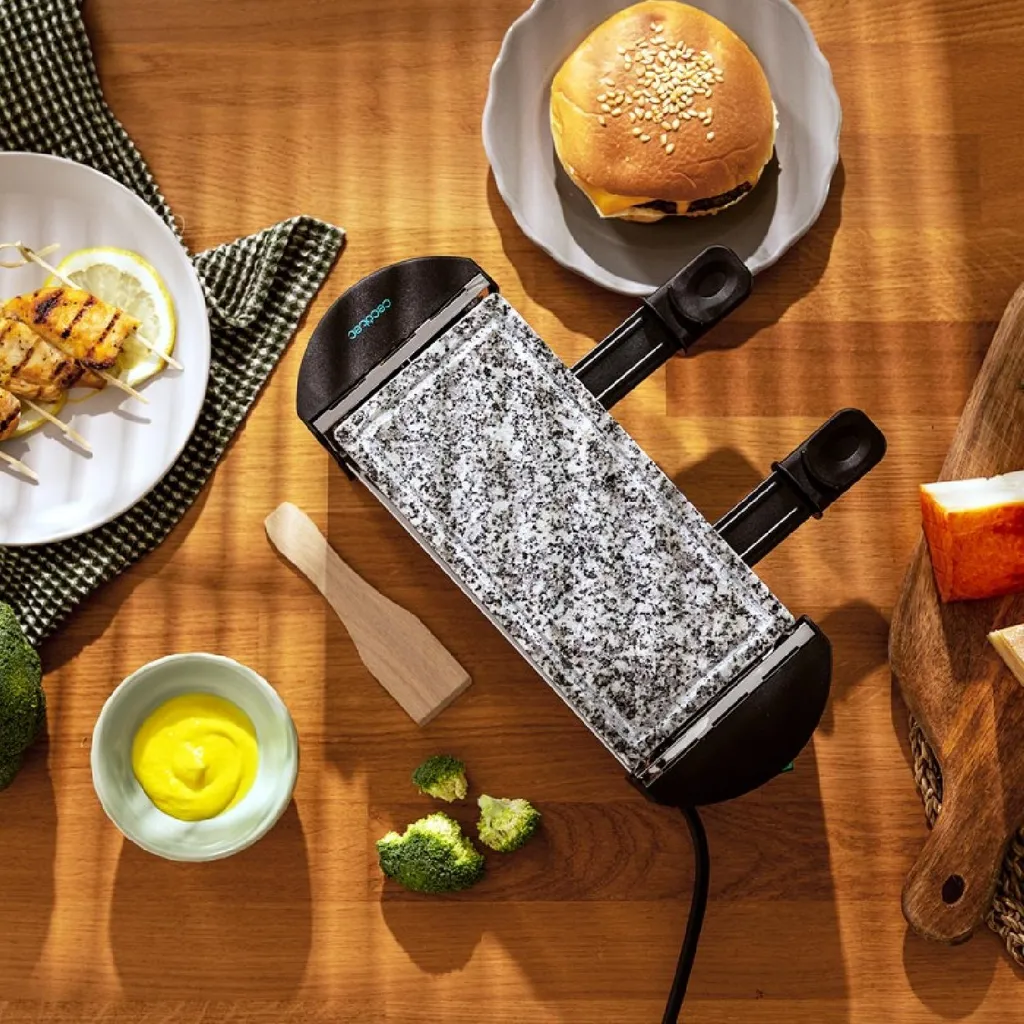 Raclette Cecotec Cheese&Grill 3200 AllStone - 320W avec Pierre - Compact