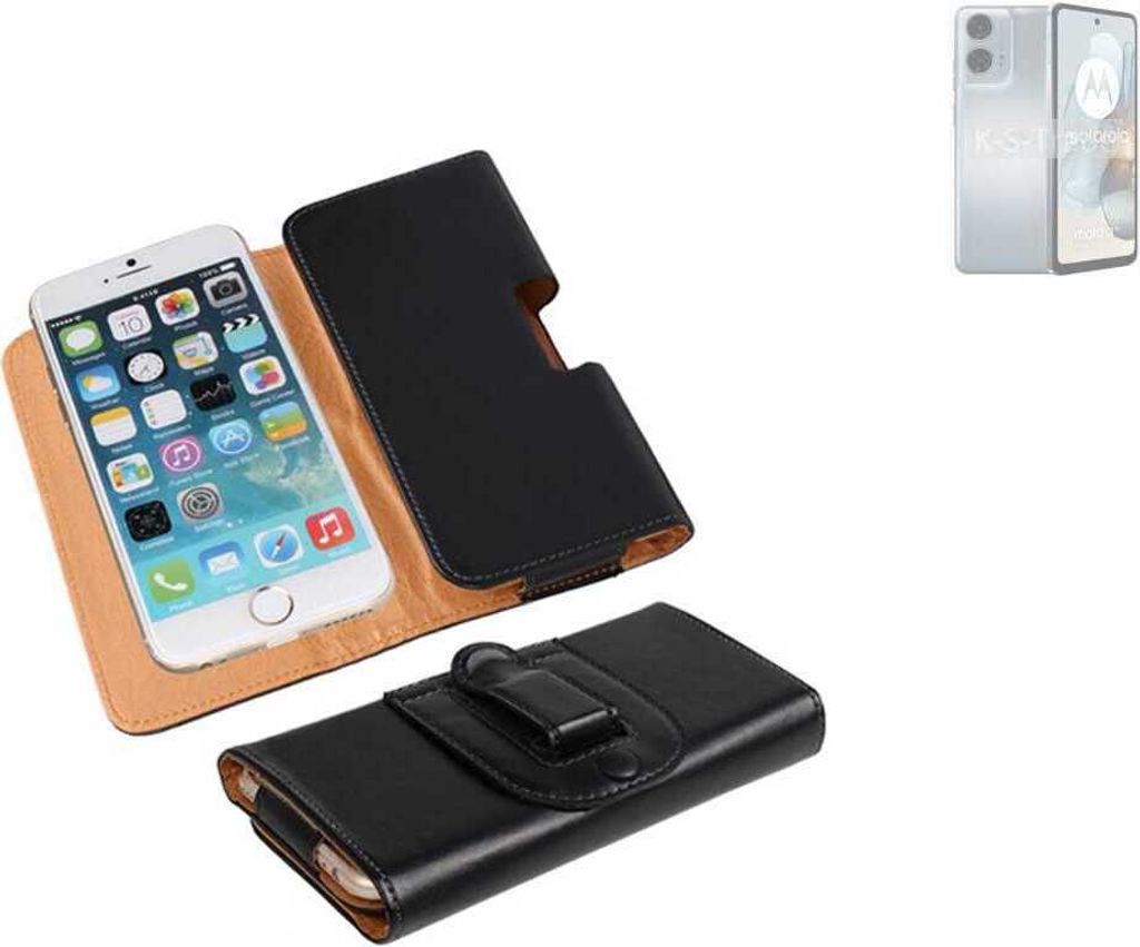 K-S-Trade Schützhülle Handyhülle kompatibel mit Motorola Moto G24 Power Holster Gürtel Tasche Schutzhülle Handy-Tasche Smartphone Case