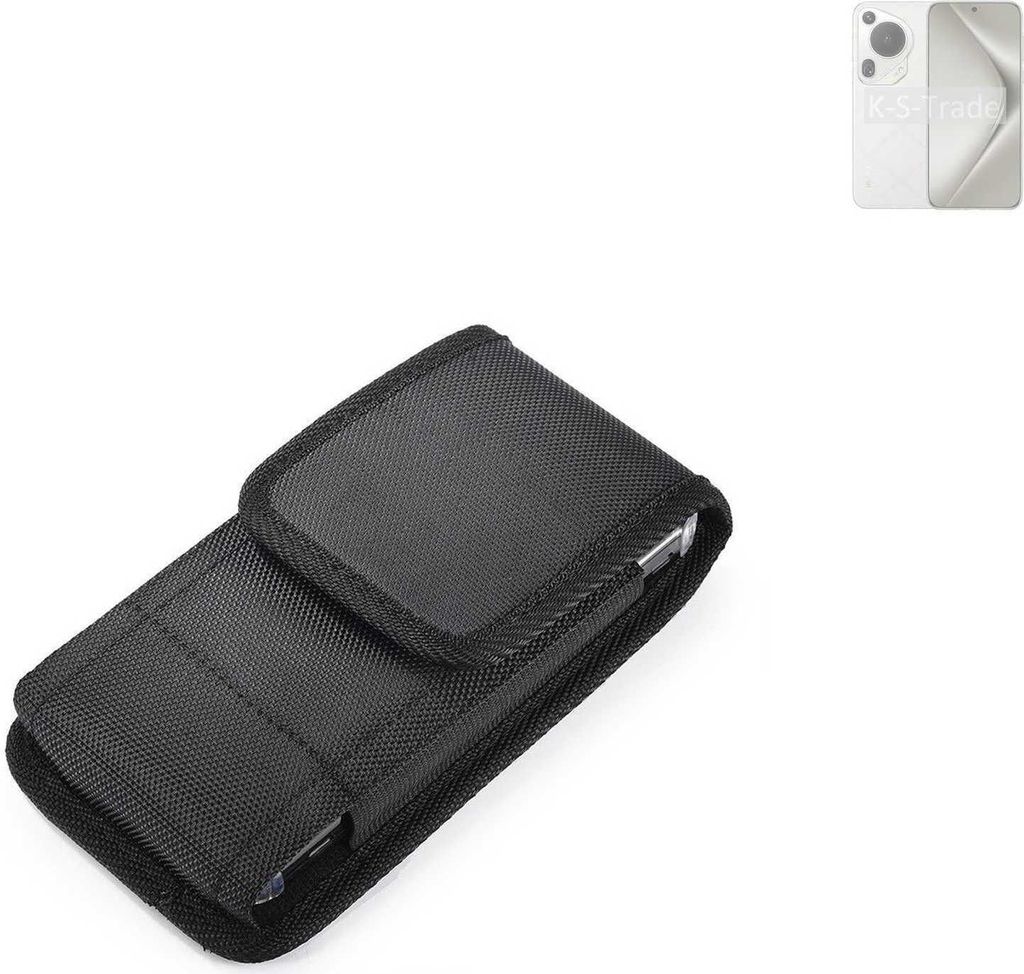 Holster Gürteltasche kompatibel mit Huawei Pura 70 Pro Holster Gürtel Tasche wasserabweisend Handy Hülle Schutz Hülle Outdoor schwarz K-S-Trade