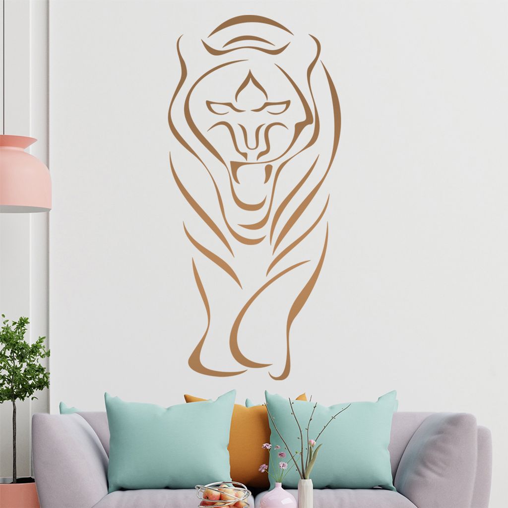 Raubkatze Linien Wandtattoo in 6 Größen - Wandaufkleber Wall Sticker - Dekoration, Küche, Wohnzimmer, Schlafzimmer, Badezimmer