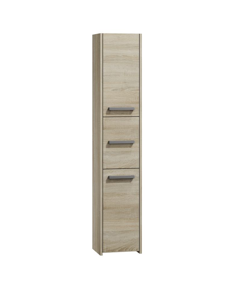 Moderner Badezimmerschrank in 5 Farben - vielseitig und einfach Montage. Farbe: Sonoma Oak, Badezimmer Regal, Bad Möbel, Badschrank, Badezimmer Ho...