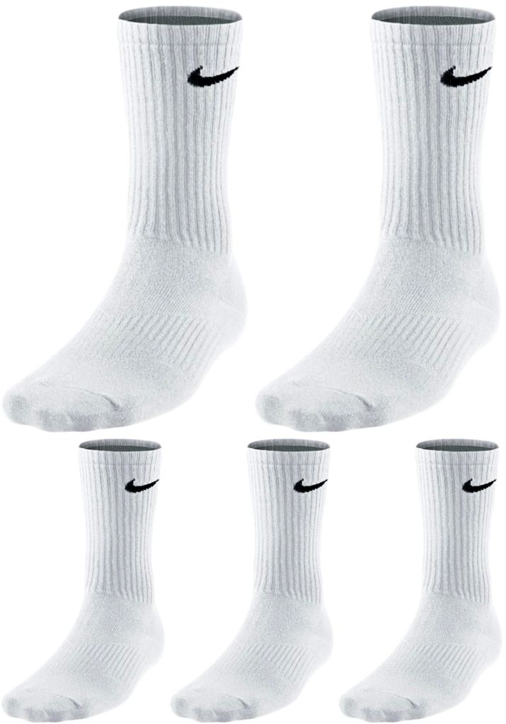 5 Paar Nike Socken Herren Damen - Farbe: weiß