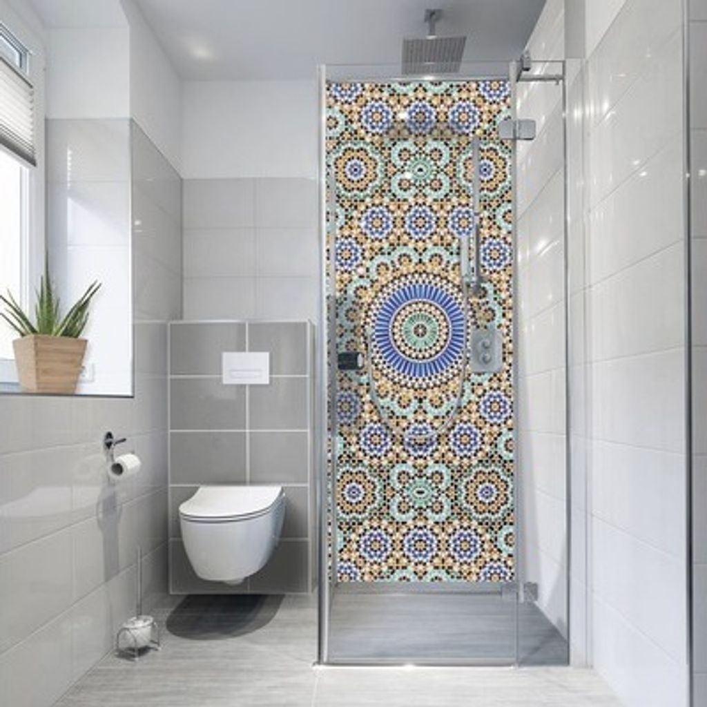 Duschrückwand-Folie mySpotti Fresh Jill 90 x 210 cm