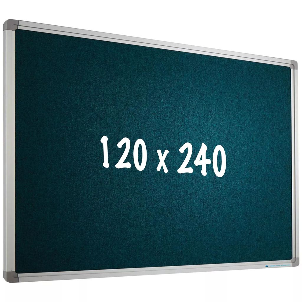 Pinnwand Camira Stoff PRO Amalia - Aluminiumrahmen - Einfache Montage - Reißzwecken - Pinnwände - 120x240cm