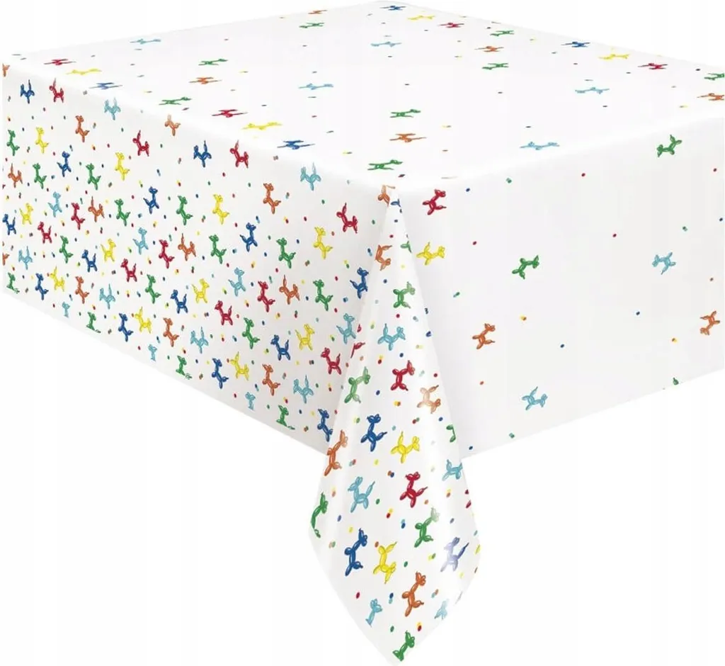 Nappe Crazy Dog 2,13m x 1,37m : fini les taches sur votre table de fête