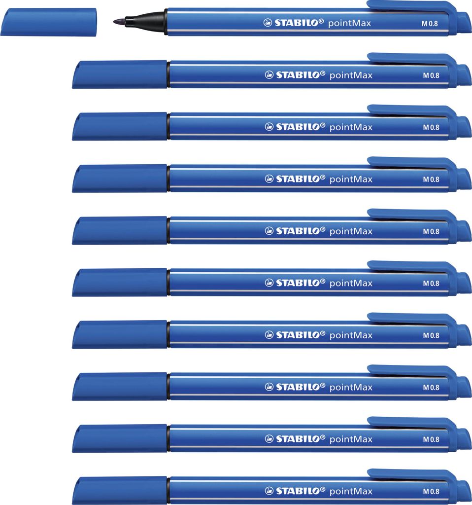 Filzschreiber - STABILO pointMax - 10er Pack - ultramarinblau