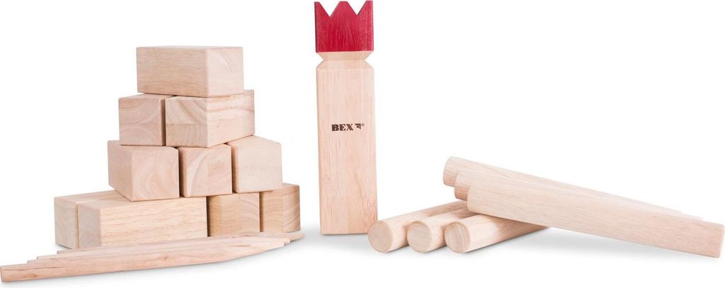 Bex Kubb Viking Original Gummiholz - Red King Produktbild 9