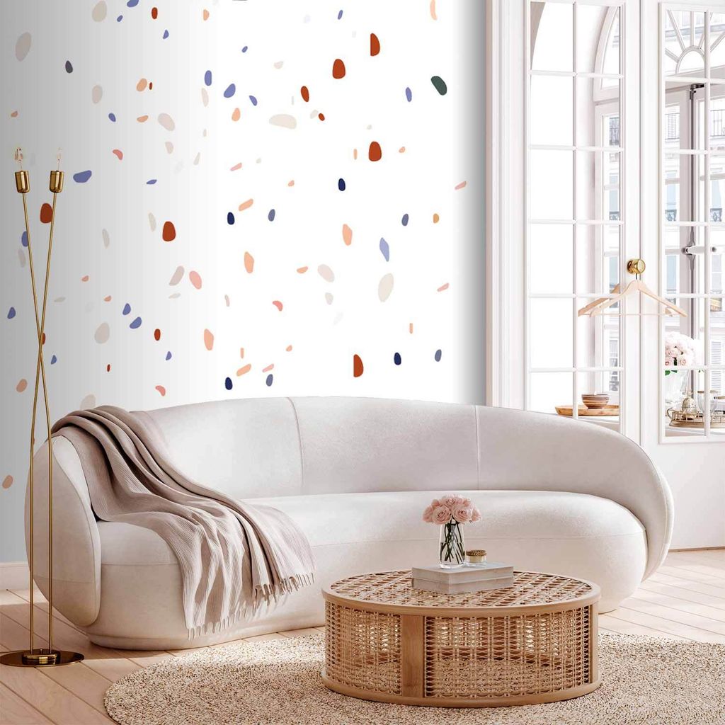 Vlies Fototapete - Classic Terrazzo on White Background 300x210 cm Abstrakt f-A-10160-a-a