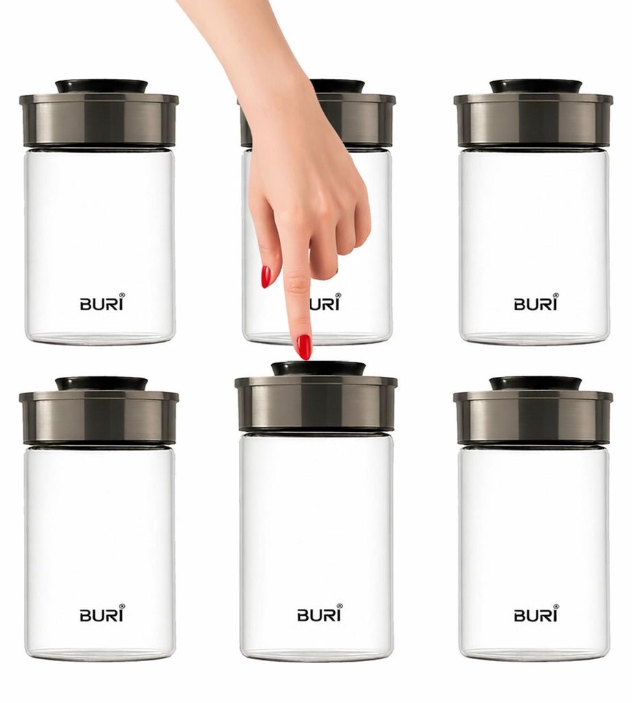 BURI Vorratsglas Vakuumglas 6er Set 1000ml | Vorratsdosen Produktbild 