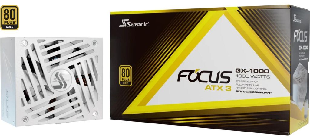 Seasonic FOCUS GX-1000 1000W ATX3.1 White Edition, Produktbild 