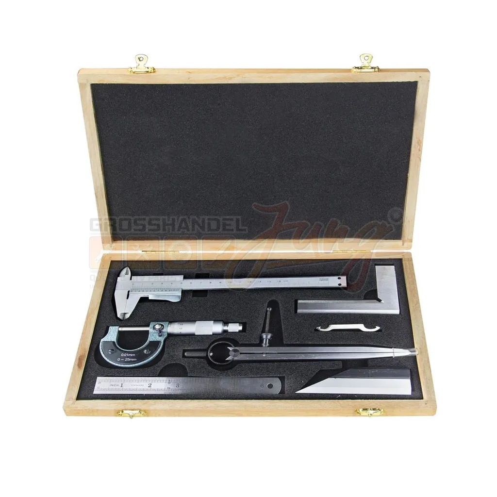 Coffret de mesure 6 pièces haute précision en inox pour mécanique générale