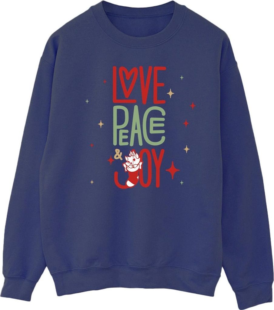 Disney - "The Aristocats Love Peace Joy" Sweatshirt für Herren BI9452 (XXL) (Marineblau)