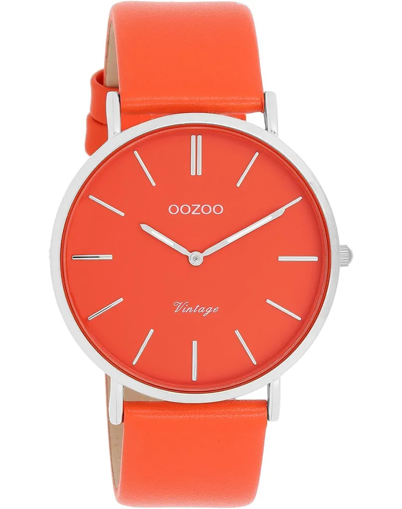 Orologio Oozoo Vintage UOC20320 Donna - Accessorio Chic Pelle Arancio