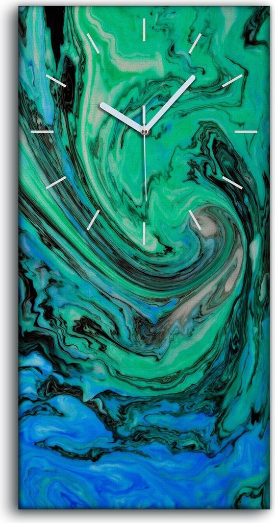 Wandbild Leinwand Bilder Wanduhr Geräuschlos 30x60 Malerei Abstrakte Kunst - weiße Hände