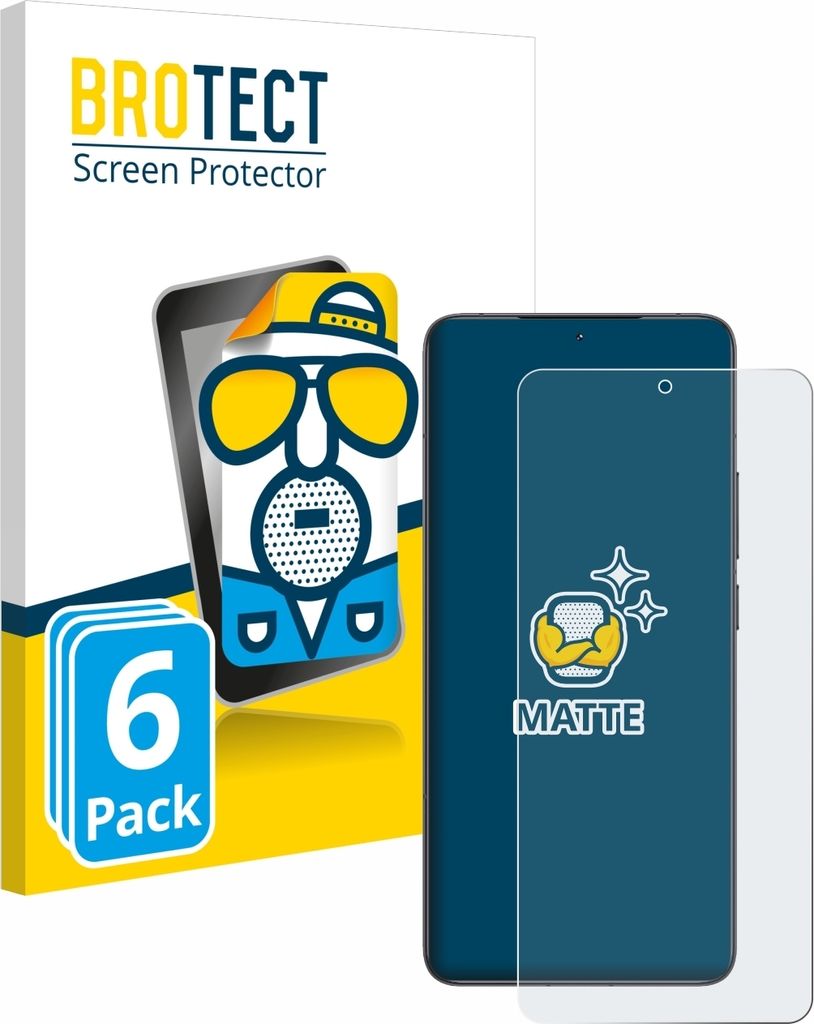 6x BROTECT Schutzfolie für Xiaomi Poco F6 Pro Displayschutz Displayschutzfolie Folie Matt Entspiegelungsfolie