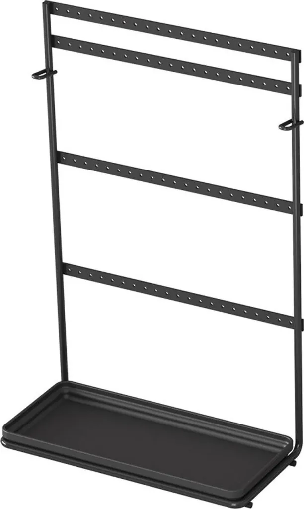 Support bijoux Metaltex évite les nœuds métal noir mat élégant 36 cm
