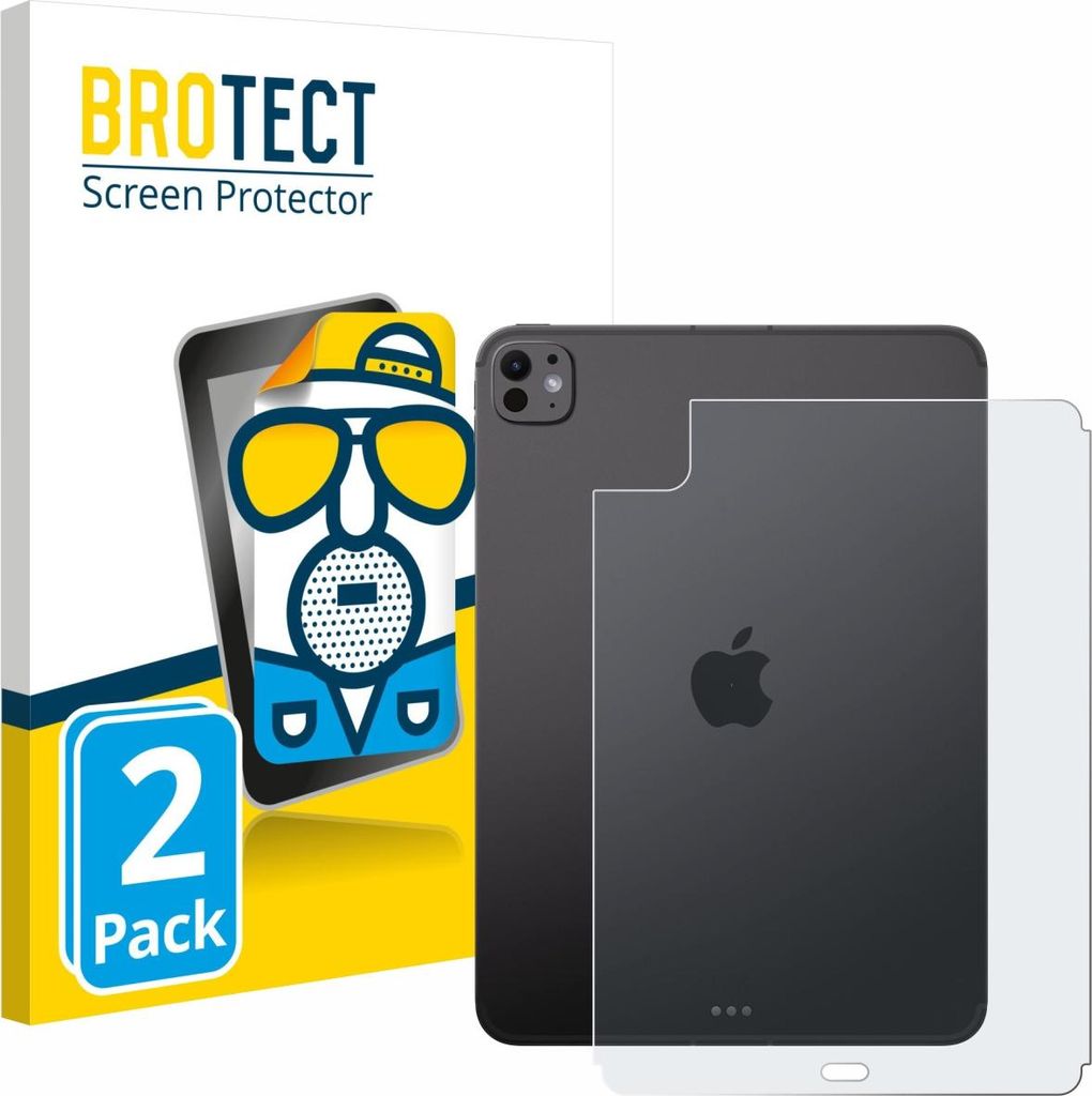 2x BROTECT Schutzfolie für Apple iPad Pro 11" 2025 (Rückseite) Displayschutz Displayschutzfolie Folie Matt Entspiegelungsfolie