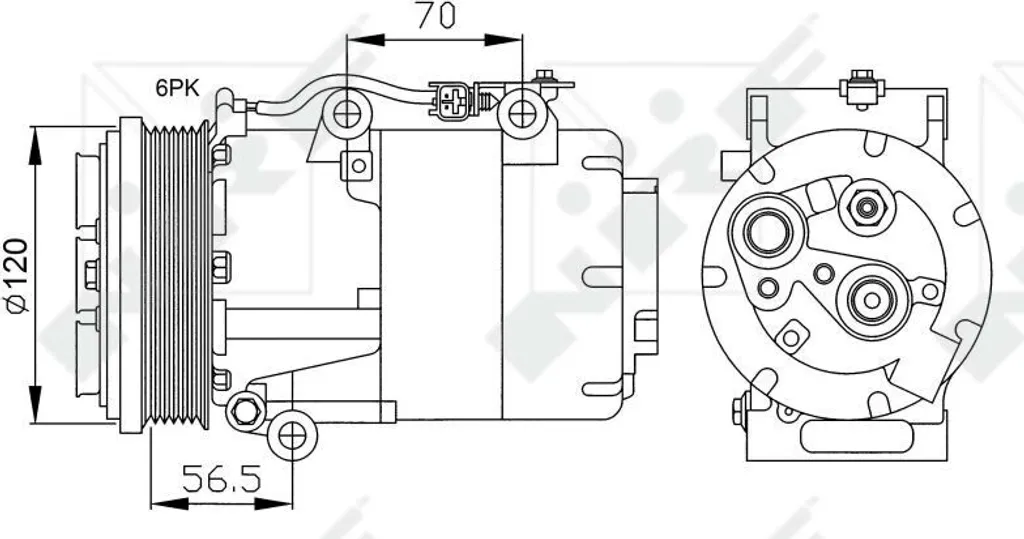 Compresseur de Clim pour Ford Focus C-Max Kuga et Volvo C30 S40 V50