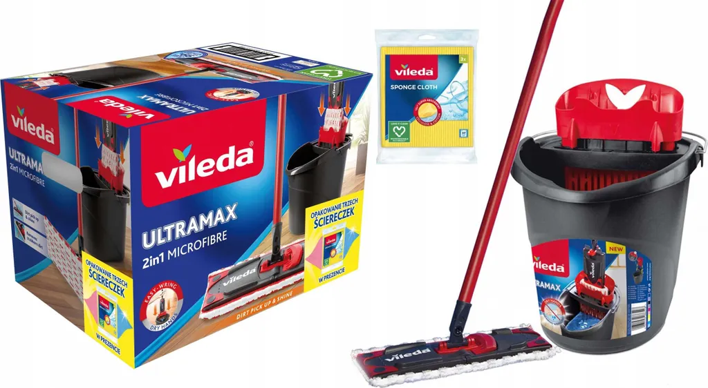 Kit Vileda Ultramax BOX + Panni Ricambio: Pulizia Senza Fatica