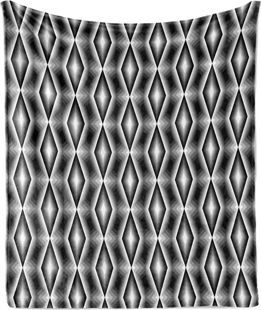 Plaid Arredo ABAKUHAUS 175x230cm - Morbida Flanella a Rombi Moderni