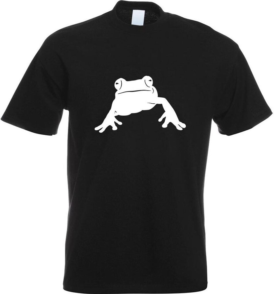 Kiwistar - T-Shirt - schwarz - Frosch Frog Teich Motiv Bedruckt Funshirt Design Print - mit Motiv Bedruckt - Funshirt Design - Sport - Freizeit - H...