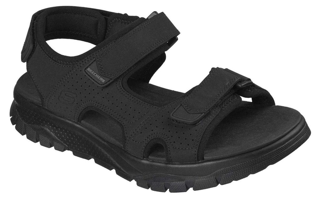Skechers - Sandalen für Herren, Flach GT18308 (43 EU) (Schwarz)