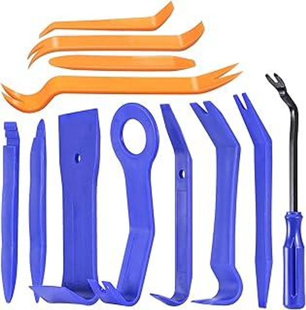 12 Stück Hebelwerkzeug Auto, Zierleistenkeil-Set für die Demontage von Auto-Innenraumverkleidungen - Werkzeug, Auto Demontage Werkzeug