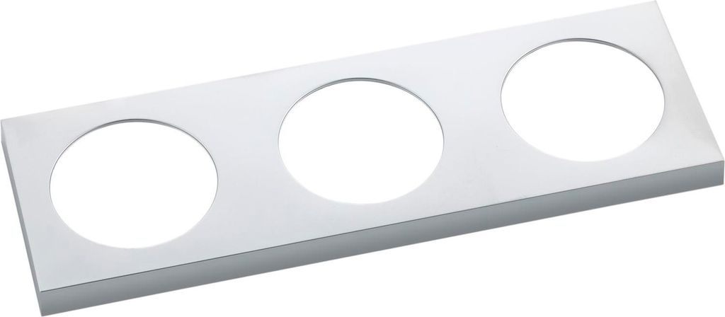 Berker Integro Pure Steckdosen-Rahmen 3-fach, KS chrom matt galvanisiert