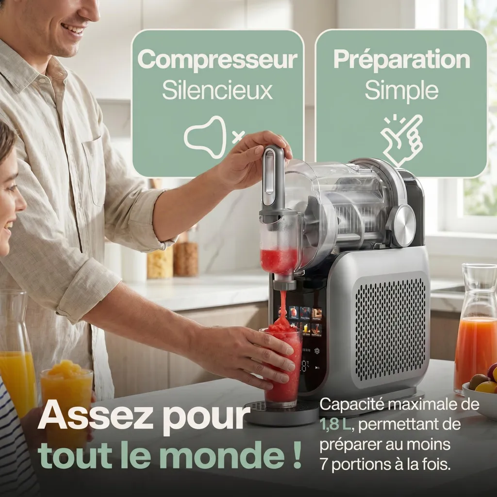 Machine à granité professionnelle facile à nettoyer pour la maison - 6