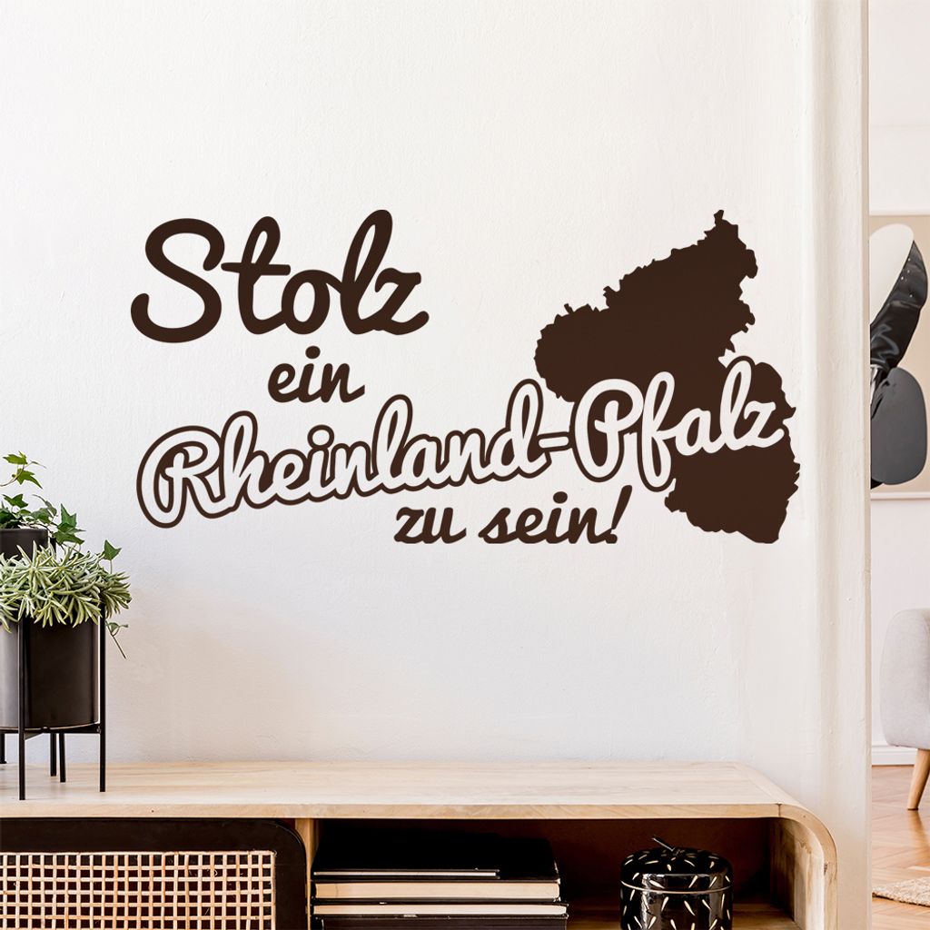 Rheinland-Pfälzer Stolz Wandtattoo Wandaufkleber Wall Sticker - Dekoration, Küche, Wohnzimmer, Schlafzimmer, Badezimmer