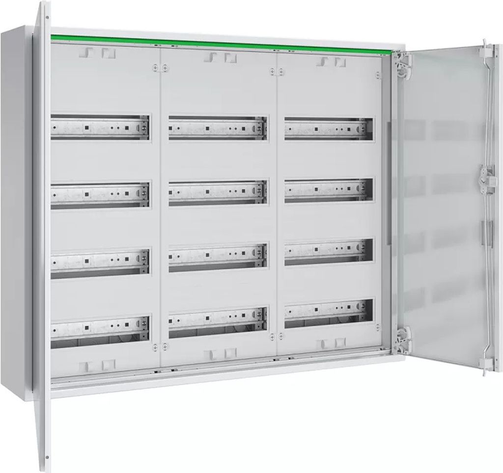 ABN Feldverteiler AP T:160mm mit Volltür 3x4-reihig Komplettschrank REG ABNRM304R01