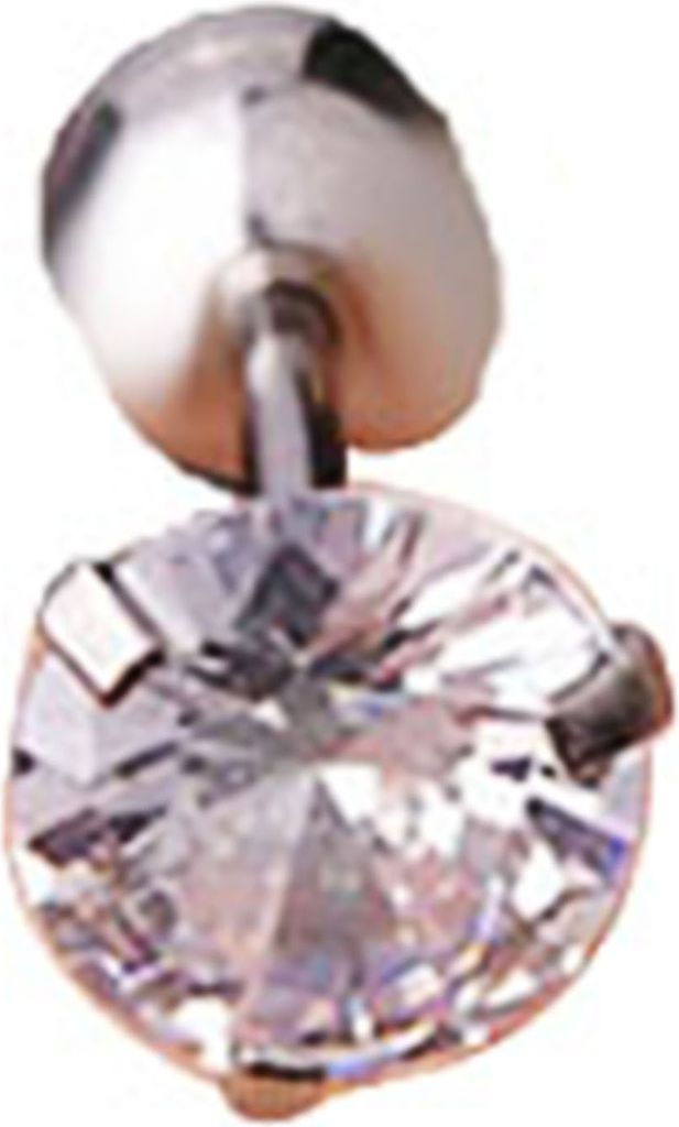 1 Stück Damen-Ohrring, Zirkonia, kleines Schmuckzubehör, glänzender, bunter Ohrstecker zum Einkaufen-Silber+Weiß,3 mm